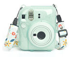 Fujifilm Instax Mini 12 10 Filmli Kıskaçlı Stand-PVC Albüm ve Simli Pleksi Kılıflı Yeşil Fotoğraf Ma
