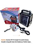 Everton Rt-913 Şarjlı Fm/usb/bt Güneş Enerjili 2 Ampullü Solar Set (KABLOSUZ TELEFON ŞARJ)