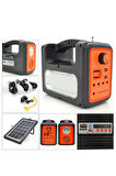 Güneş enerjili solar panelli radyolu+Bluetooth+mp3 ve telefon şarj özellikli solar kamp lambası