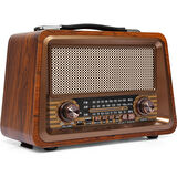 Nostalji Radyo Bluetooth USB Destekli Büyük Boy ve Güçlü Ses
