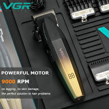 VGR saç kesme profesyonel saç düzeltici elektrikli kesme akülü saç kesme makinesi 9000RPM giyotin Clipper erkekler için V-003