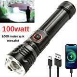 OR-2210-TG Zoomlu El Feneri - 6000K Gün Işığı, 100W Güç, 1000 Metre Işık Mesafesi