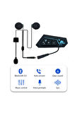 Motorcu Kask Kulakiçi Bluetooth Kulaklık Cevaplama ve Ses Tuşlu Siyah Mikrofonlu Bluetooth Kulaklık