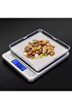 FARISSU Hassas Terazi – 500g / 0.01g Hassasiyet – Mavi LCD Ekran