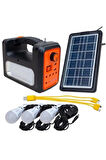 Premium Rt-902 Güneş Enerjili Solar Şarjlı Bluetoothlu Mp3-radyolu Çadır Kamp Aydınlatma Fener Seti