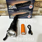 Gold Orion OR-A72 Alüminyum Alaşımlı El Feneri – 100W Güç, 3000 Lümen, 1500 Metre Menzil metal fener hediye