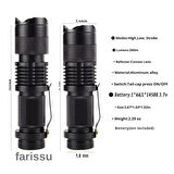 Taktik Tip Zoomlu El Feneri | 2 Adet 1900 mAh Pil + Şarj Cihazı | 3 Mod | Süper Parlak LED