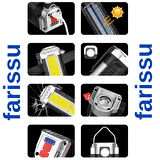 Çok Fonksiyonlu Oto Acil Durum El Feneri - COB LED, Güneş Enerjili, Cam Kırıcı & Kemer Kesici