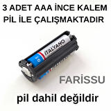 OR-8818 Kırmızı Mini LED El Feneri - Deprem Feneri - 3x AAA Kuru Pil Uyumlu (Piller Dahil Değildir)