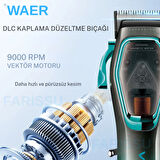 WAER WA-0222 Profesyonel 9000 RPM Manyetik Motorlu Saç Kesme Makinesi