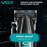 VGR V-270 Profesyonel Saç Kesme Makinesi, 9000 RPM Yüksek Hızlı Motor ve LED Ekran