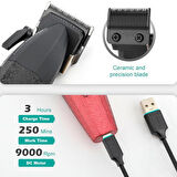VGR V-640 Profesyonel Saç Kesme Makinesi – 9000 RPM, Paslanmaz Çelik, USB Şarjlı