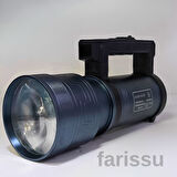 RT-829 100W 1000 Lümen Güçlü LED Acil Durum ve El Feneri – Şarjlı, Full Metal Gövde, Zoom Özellikli