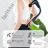 U-Bükümlü LCD Ekranlı Profesyonel Masaj Aleti – 9 Hız / 9 Mod, 4 Masaj Başlığı