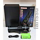 OR-522D Şarj Edilebilir Çok Fonksiyonlu El Feneri - Yüksek Kapasiteli 9000 mAh Batarya, 4 Farklı Mod