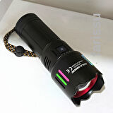 OR-522D Şarj Edilebilir Çok Fonksiyonlu El Feneri - Yüksek Kapasiteli 9000 mAh Batarya, 4 Farklı Mod