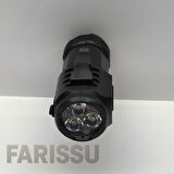 3 LED'li Güçlü Mini El Feneri Şarj Edilebilir Type-C