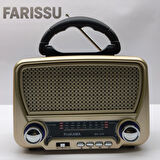 BK-330 Retro Güneş Enerjili (Solar) Radyo, Taşınabilir MP3 Oynatıcı, FM/AM/SW Radyo ve Fener
