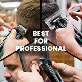 Profesyonel Şarjlı Saç Kesme Makinesi - 200 Dakika Çalışma Süresi, 7000 RPM Motor ve 8'li Tarak Seti