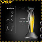 VGR V-992 Profesyonel 9000 RPM Yüksek Hız Metal Gövde Şarjlı Saç ve Sakal Çizim Makinesi