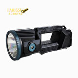 Güneş Enerjili P50 LED 180° Dönebilen Başlıklı Powerbank'li Profesyonel El Feneri & Projektör (6600mAh)