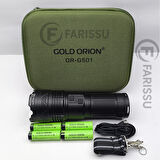 OR-G501 Geceyi Gündüze Çeviren 3 KM Menzilli Dev Projektör Fener (Powerbank Özellikli Yedek Pilli Full Set)