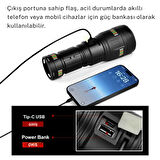 OR-G601 200W Lazer LED El Feneri + Yedek Pil Seti - Powerbank Özellikli Profesyonel Avcı Paketi