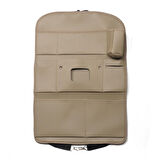 Wimbledon Bej Oto Koltuk Arkası Düzenleyici Deri Organizer 44 X 62 CM  / 1 Adet