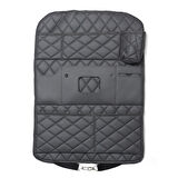 Wimbledon Gri Oto Koltuk Arkası Düzenleyici Nakışlı Deri Organizer 44 X 62 CM / 1 Adet