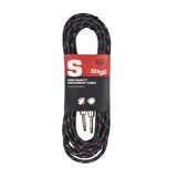 STAGG ENSTÜRMAN KABLOSU KUMAŞ SARGI 6M SGC6VT BK