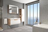 TALES 100 CM BANYO DOLABI DORADO/BEYAZ  - BOY DOLAP HARİÇ 