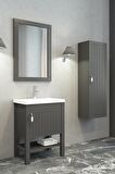 HELEN 65 CM BANYO DOLABI ANTRASİT - BOY DOLAP DAHİL 