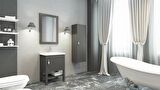 HELEN 65 CM BANYO DOLABI ANTRASİT - BOY DOLAP DAHİL 
