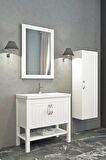 HELEN 80 CM BANYO DOLABI BEYAZ - BOY DOLAP HARİÇ 