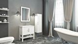 HELEN 80 CM BANYO DOLABI BEYAZ  - BOY DOLAP DAHİL 