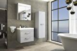 MARİA 60 CM BANYO DOLABI WİNDOW GRİ  - BOY DOLAP DAHİL 