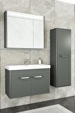 MAUNA 80 CM BANYO DOLABI  ANTRASİT  - BOY DOLAP DAHİL 