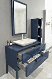 OMENTE 100CM BANYO DOLABI LACİVERT - BOY DOLAP DAHİL 