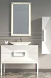OMENTE 100CM BANYO DOLABI BEYAZ - BOY DOLAP DAHİL 