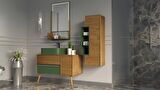 ZELENA 100CM BANYO DOLABI YEŞİL/MEŞE - BOY DOLAP DAHİL 