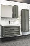 MOSKOVA 100 CM BANYO DOLABI ANRASİT - BOY DOLAP DAHİL 