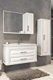 MOSKOVA 100 CM BANYO DOLABI BEYAZ - BOY DOLAP HARİÇ 