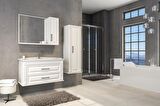 MOSKOVA 100 CM BANYO DOLABI BEYAZ - BOY DOLAP DAHİL 