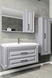 MOSKOVA 100 CM BANYO DOLABI GRİ - BOY DOLAP DAHİL 
