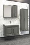 MİLANO 80 CM BANYO DOLABI ANRASİT - BOY DOLAP DAHİL 