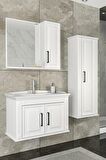 MİLANO 80 CM BANYO DOLABI BEYAZ - BOY DOLAP DAHİL 