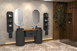 LOTUS DUO 150 CM ANTRASİT LAVABOLU BANYO DOLABI ANTRASİT - RAF MODÜL DAHİL