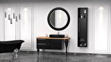 PRESTIGE 140 CM SİYAH LAVABOLU BANYO DOLABI  SİYAH - BOY DOLAP DAHİL