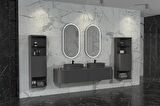 SIESTA DUO 184 CM BANYO DOLABI  ANTRASİT - BOY DOLAP HARİÇ