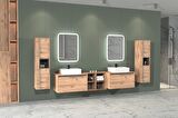 CAMARO 225 CM BEYAZ LAVABOLU BANYO DOLABI - BOY DOLAP HARİÇ